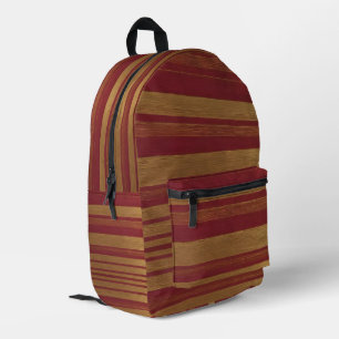 Luxury Popular Burgundy Gold Linen Collection Printed Backpack