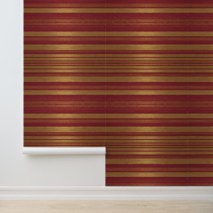 Luxury Popular Burgundy Gold Linen Collection Wallpaper