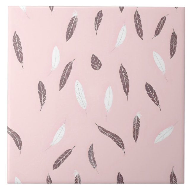 Luxury Popular Feathers Boho Collection Tile (Front)