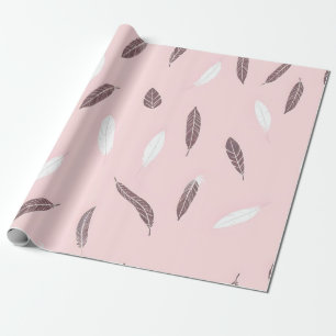 Luxury Popular Feathers Boho Collection Wrapping Paper