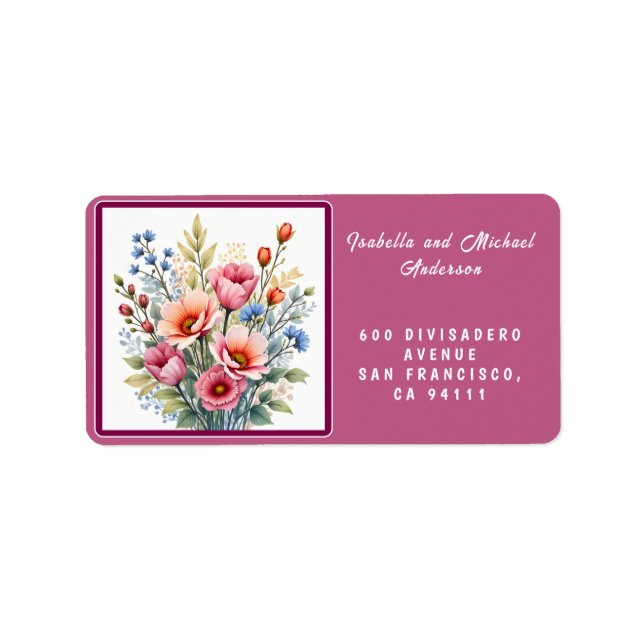 Luxury Popular Wildflowers Beautiful Collection Label (Front)