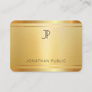 Luxury Premium Silk Finish Faux Gold Professional Business Card