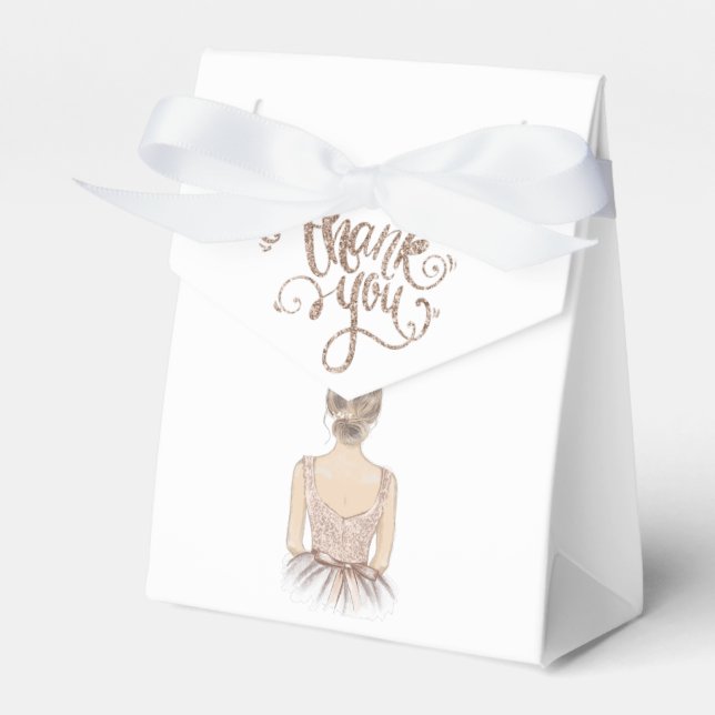 Luxury Princess Birthday Personalized glitter Favour Box (Front Side)