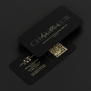 Luxury Private Driver Chauffeur Transport Black Business Card