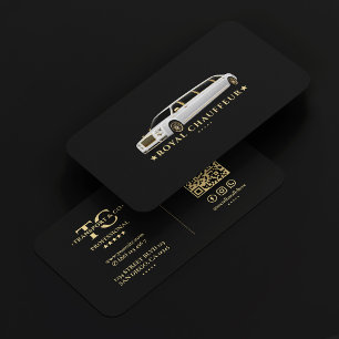 Luxury Private Driver Chauffeur White Limo Business Card