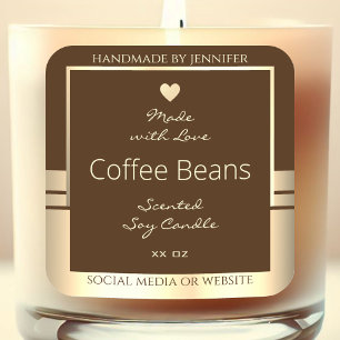 Luxury Product Packaging Labels Dark Brown & Gold