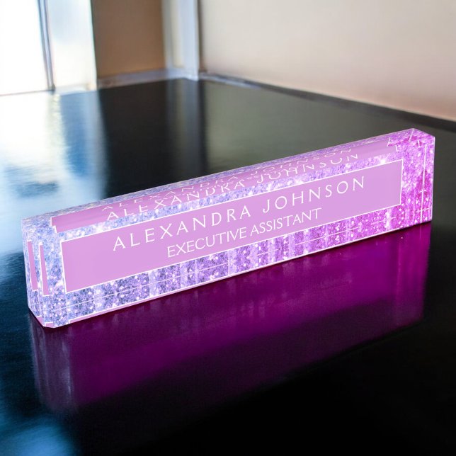 Luxury Professional Glitter Sparkle Modern Nameplate (Creator Uploaded)