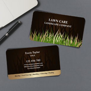 Luxury Professional Lawn Care Landscape Yard Business Card