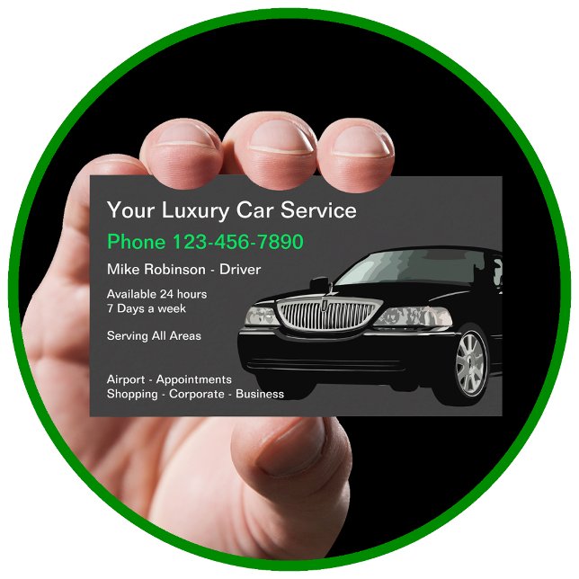 Luxury Public Transport Taxi Car Service Business Card (Creator Uploaded)