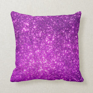 Luxury Purple Gold Glitter Cushion