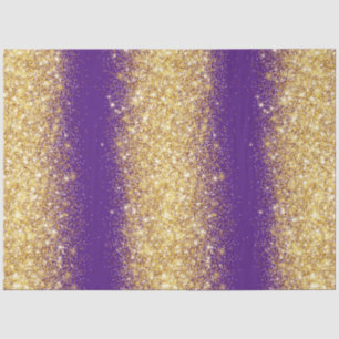 Luxury Purple Gold Glitter Tissue Paper