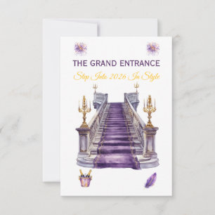 Luxury Purple & Gold New Year 2026 Invitation