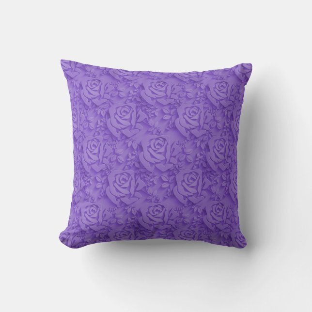 Luxury Purple Rose Popular Floral Cushion (Front)