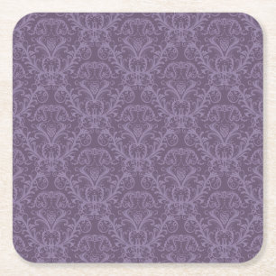 Luxury Purple Wallpaper Square Paper Coaster