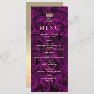 Luxury Purple Wedding Menu