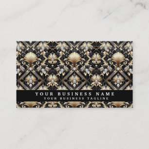 Luxury QR Code Art Deco Business Cards