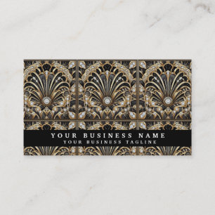 Luxury QR Code Art Deco Business Cards