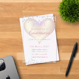 Luxury Quinceanera Acrylic Invitation