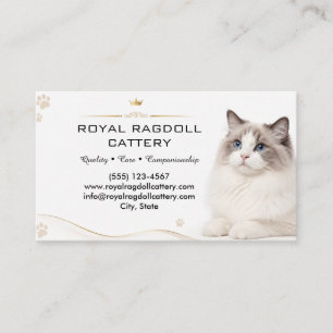 Luxury Ragdoll Cat Breeder Business Card