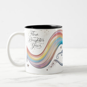 Luxury Rainbow Flow Brighter Year Two-Tone Mug