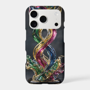 Luxury Rainbow Glass DNA Twist Sculpture Case