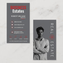 Luxury Real Estate Agent Advisor Grey Red Photo