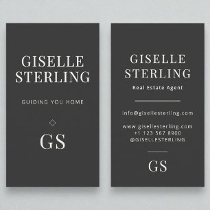 Luxury Real Estate Agent Modern Elegant Business Card