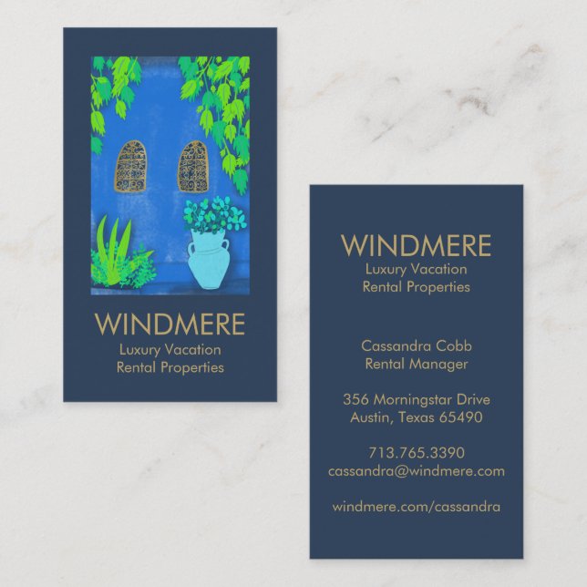 Luxury Real Estate Agent Realtor Property Manager Business Card (Front/Back)