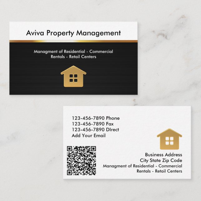Luxury Real Estate Agent Realtor QR Code Business Card (Front/Back)