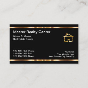 Luxury Real Estate Broker Business Cards