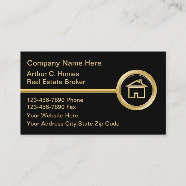 Luxury Real Estate Business Cards (Front)