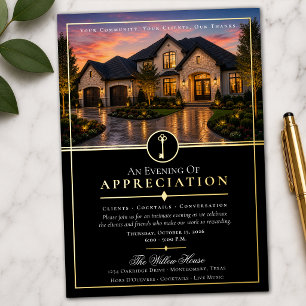 Luxury Real Estate Client Appreciation Black  Gold