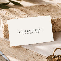 Luxury Realtor Minimalist Real Estate Ivory