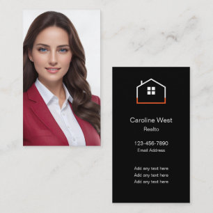 Luxury Realtor Portrait Silk Style Business Cards