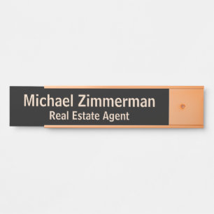 Luxury Realtor Real Estate Agent Office Door Sign