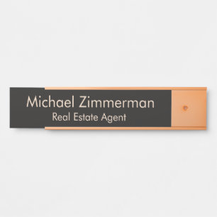 Luxury Realtor Real Estate Agent Office Door Sign