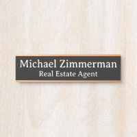 Luxury Realtor Real Estate Agent Office Door Sign