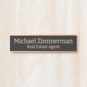 Luxury Realtor Real Estate Agent Office Door Sign
