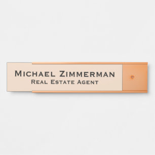 Luxury Realtor Real Estate Agent Office Door Sign