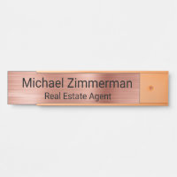 Luxury Realtor Real Estate Agent Office Door Sign