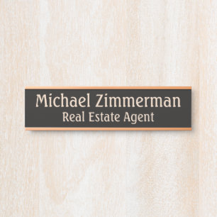 Luxury Realtor Real Estate Agent Office Door Sign