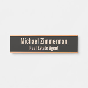 Luxury Realtor Real Estate Agent Office Door Sign