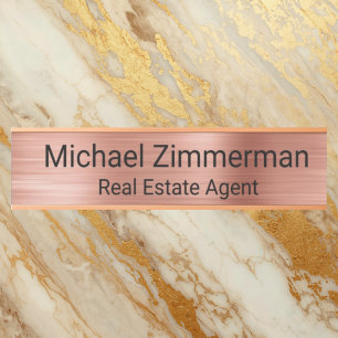 Luxury Realtor Real Estate Agent Office Door Sign
