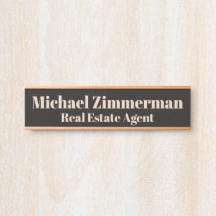 Luxury Realtor Real Estate Agent Office Door Sign