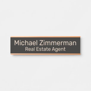 Luxury Realtor Real Estate Agent Office Door Sign