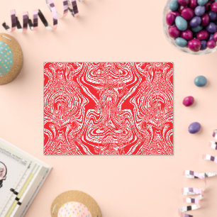 Luxury Red Abstract Acrylic Wedding Invite Invitations