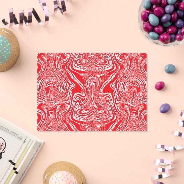 Luxury Red Abstract Acrylic Wedding Invite Invitations (Insitu (Celebration))