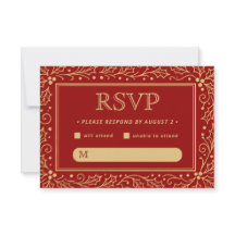 Luxury Red & Antique-Gold Wedding
