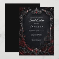 Luxury Red Dark Gothic Sweet 16