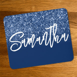 Luxury Red Glitter Ombre Personalised Mouse Pad